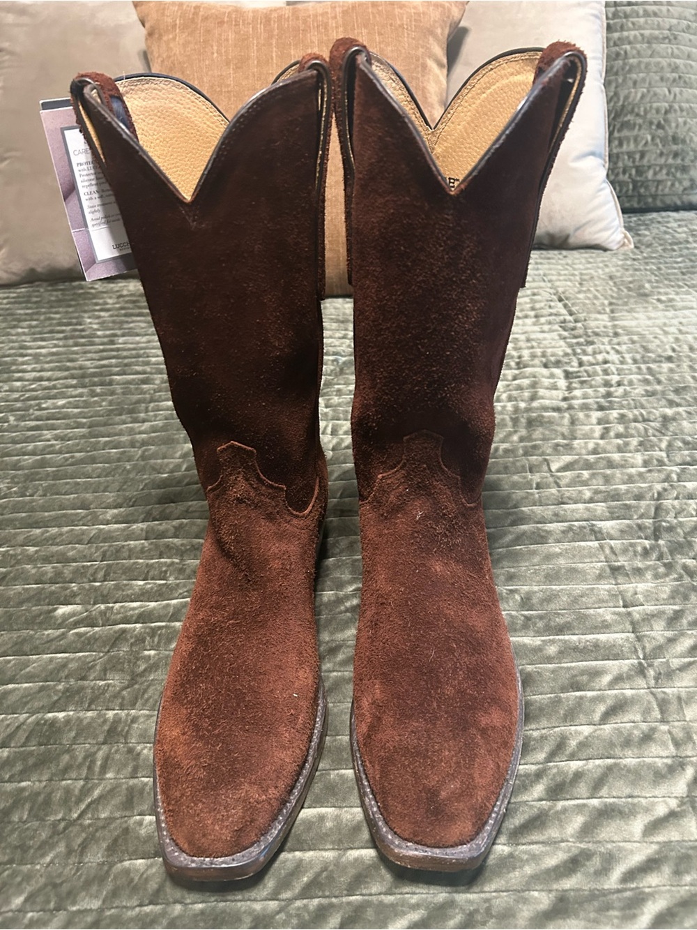 Lucchese x Chris Stapleton “Old Friend” Brown Suede Western Boots